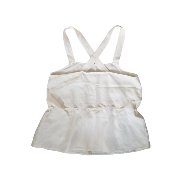 Wilfred Cream Linen Blend Sleeveless Loose Fit Waist Ties Top Sz M - Picture 4 of 9